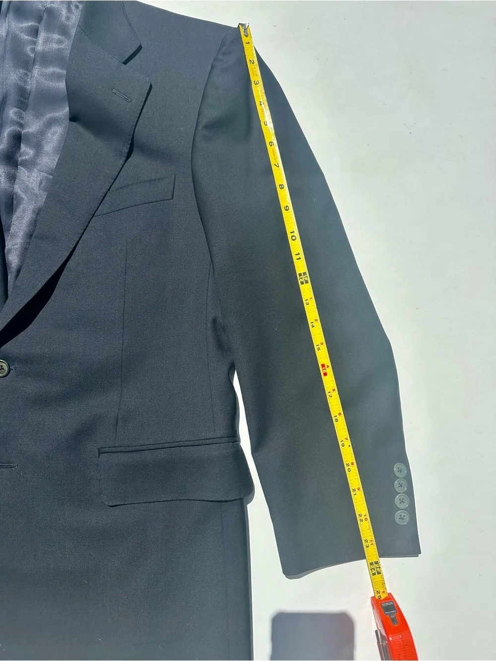 Ermenegildo Zegna Black Wool Two-Button Wool Suit Jacket Blazer, It 50 US 40